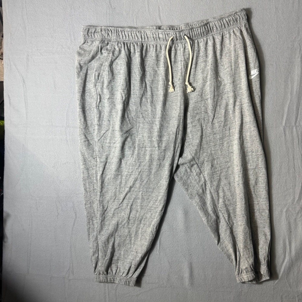 Nike Sportswear Gym Vintage Grey Heather Jogger Pants 3X Plus Size CJ1795-063